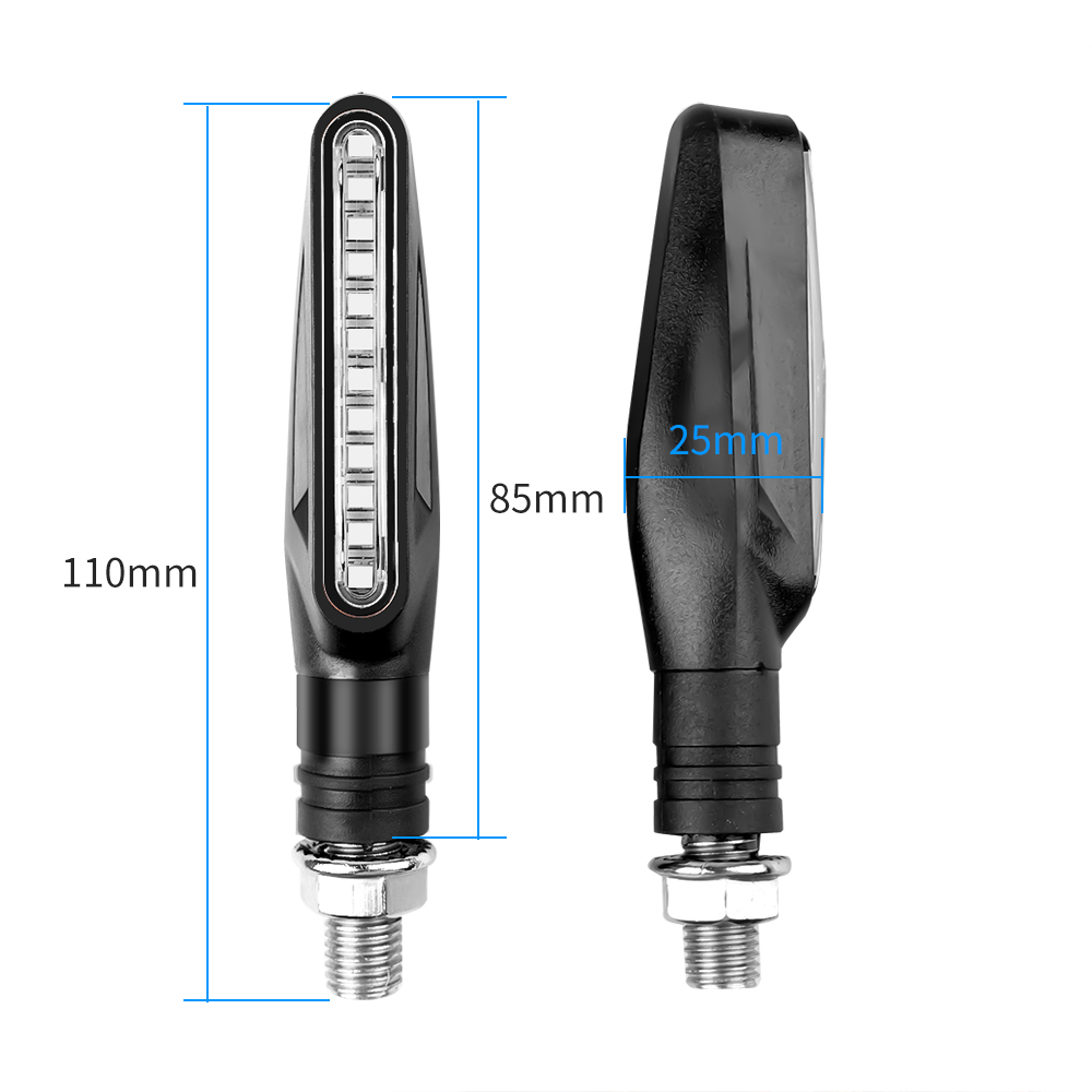 2PCS LED Motorcycle Turn Signa - Sos Light Strobe recension och pris